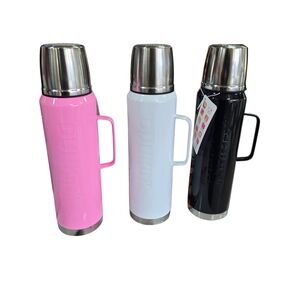 NWT Dunkin Pink, White, and Black Thermos Set